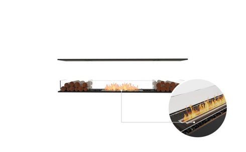Ecosmart Fire Flex 78IL.BX2 Island Fireplace Insert - Black Finish / Black Burner - ESF.FX.78IL.BX2.B